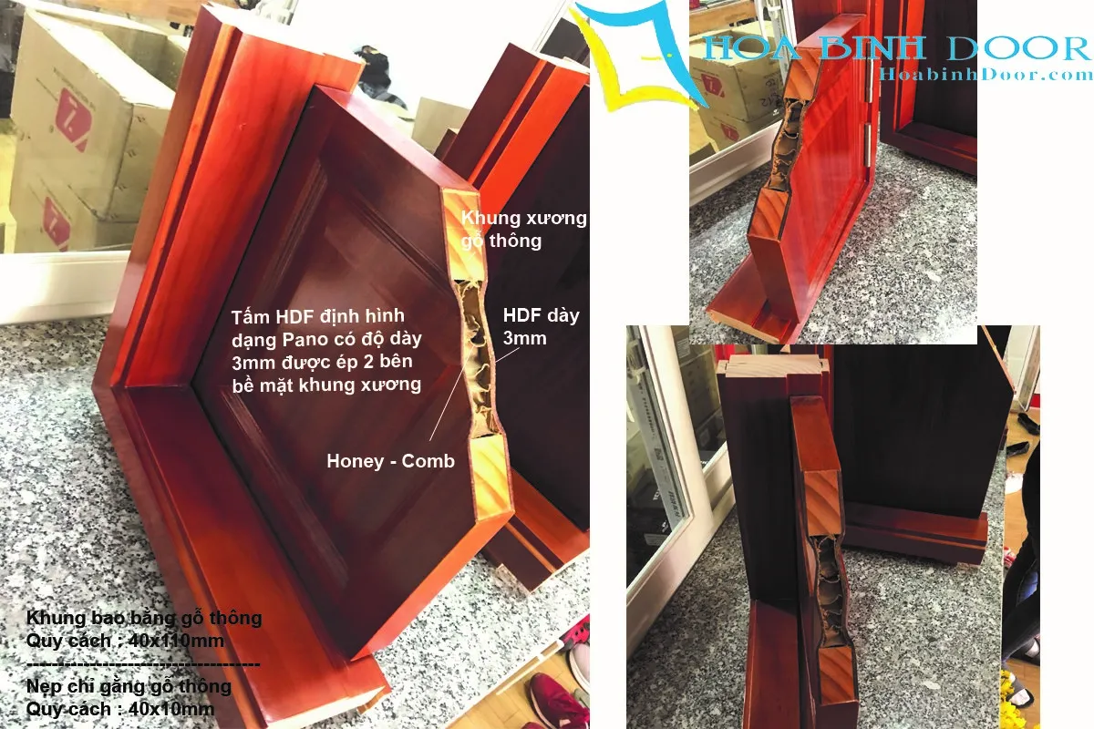 Cửa gỗ HDF sơn 02/2023
