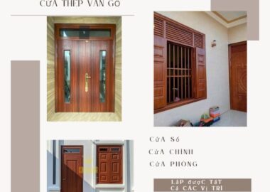 Cửa thép vân gỗ