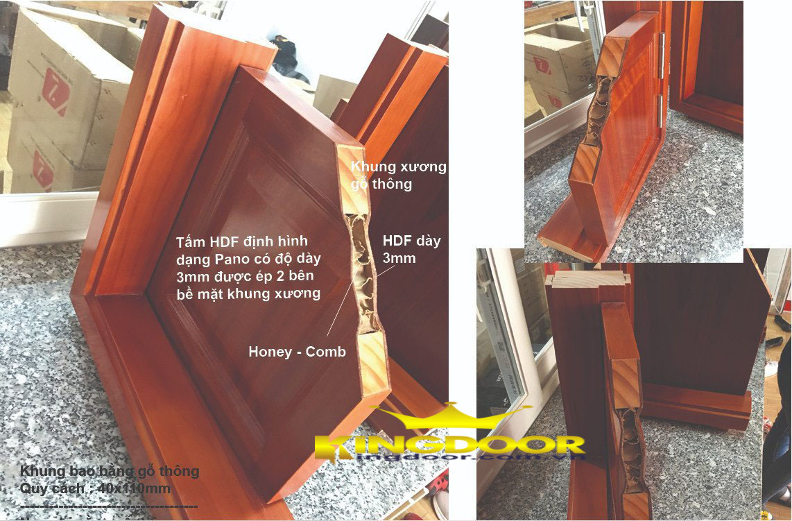 Cấu tạo cửa gỗ HDF sơn