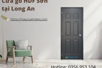 Cửa gỗ công nghiệp HDF Sơn tại Long An