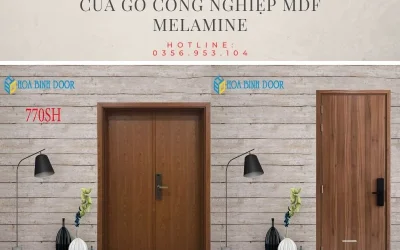 Cửa gỗ công nghiệp MDF Melamine tại Bến Tre