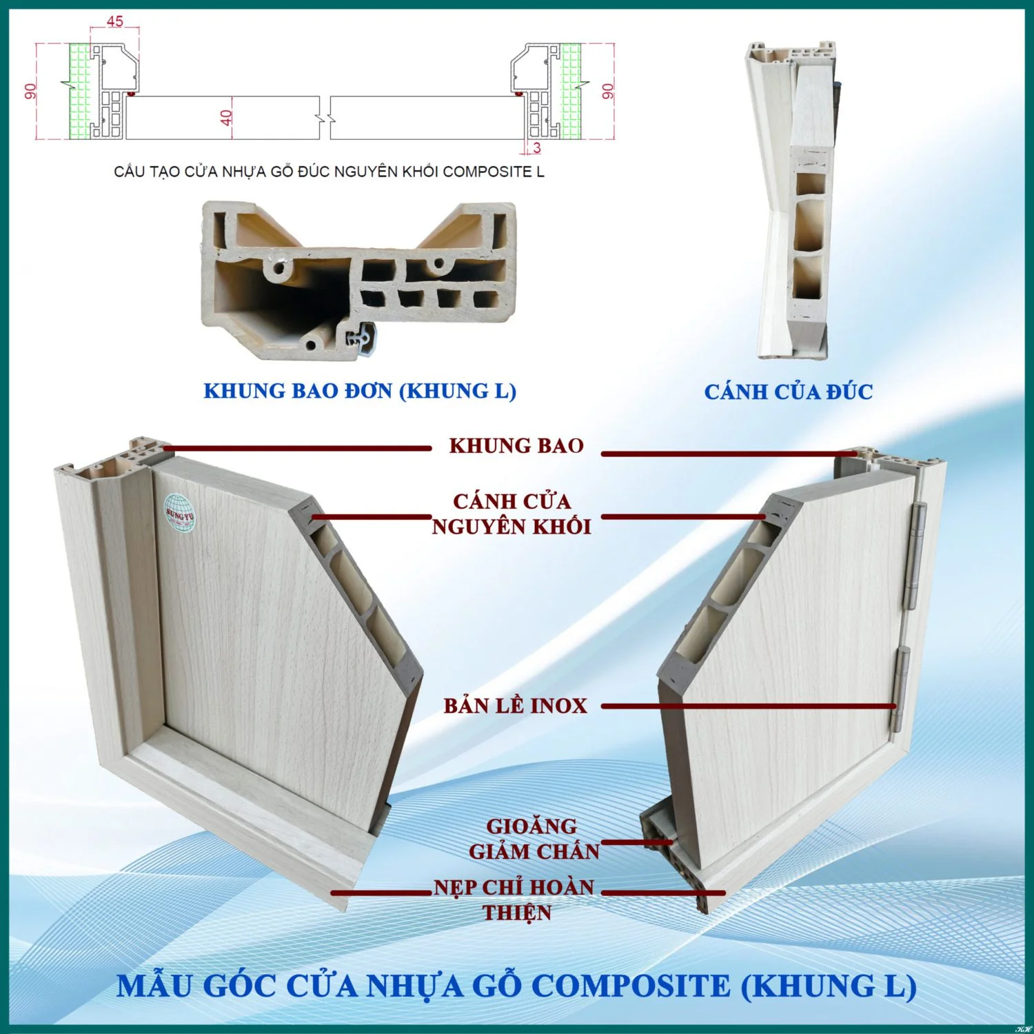 Nội, ngoại thất: Giá cửa nhựa Composite tại Quận 3 TP. HCM |Cửa nhựa giá rẻ COMPOSITE-L-1-scaled-1B9acT