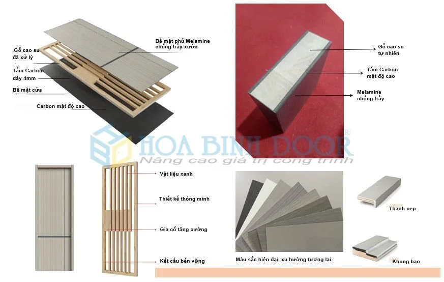 Cửa gỗ Carbon tại Bình Phước - Cửa gỗ hiện đại