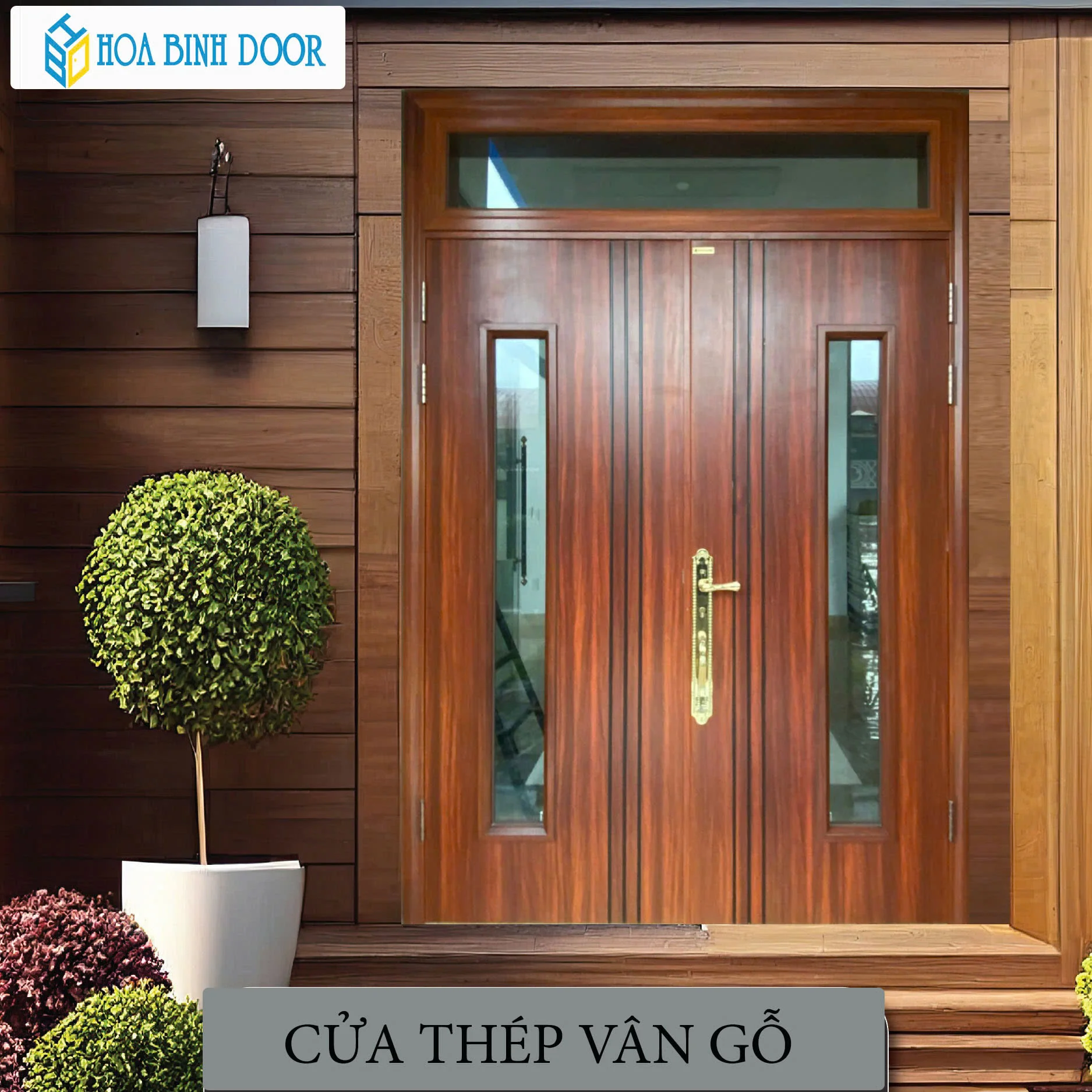 Mẫu cửa thép vân gỗ - Đẹp như gỗ, bền hơn gỗ!