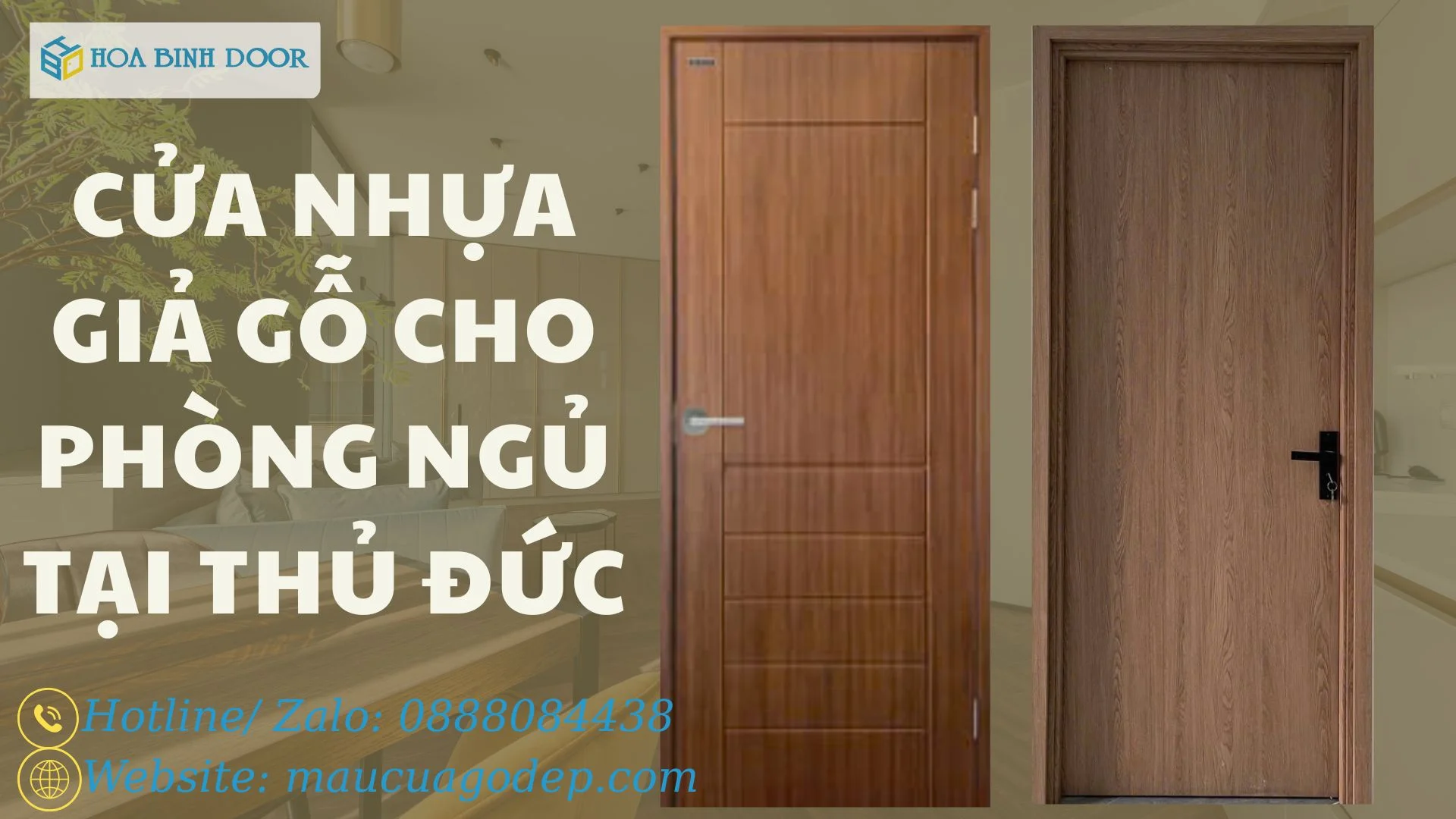 Tổng hợp những mẫu cửa nhựa giả gỗ đẹp cho phòng ngủ tại Thủ Đức