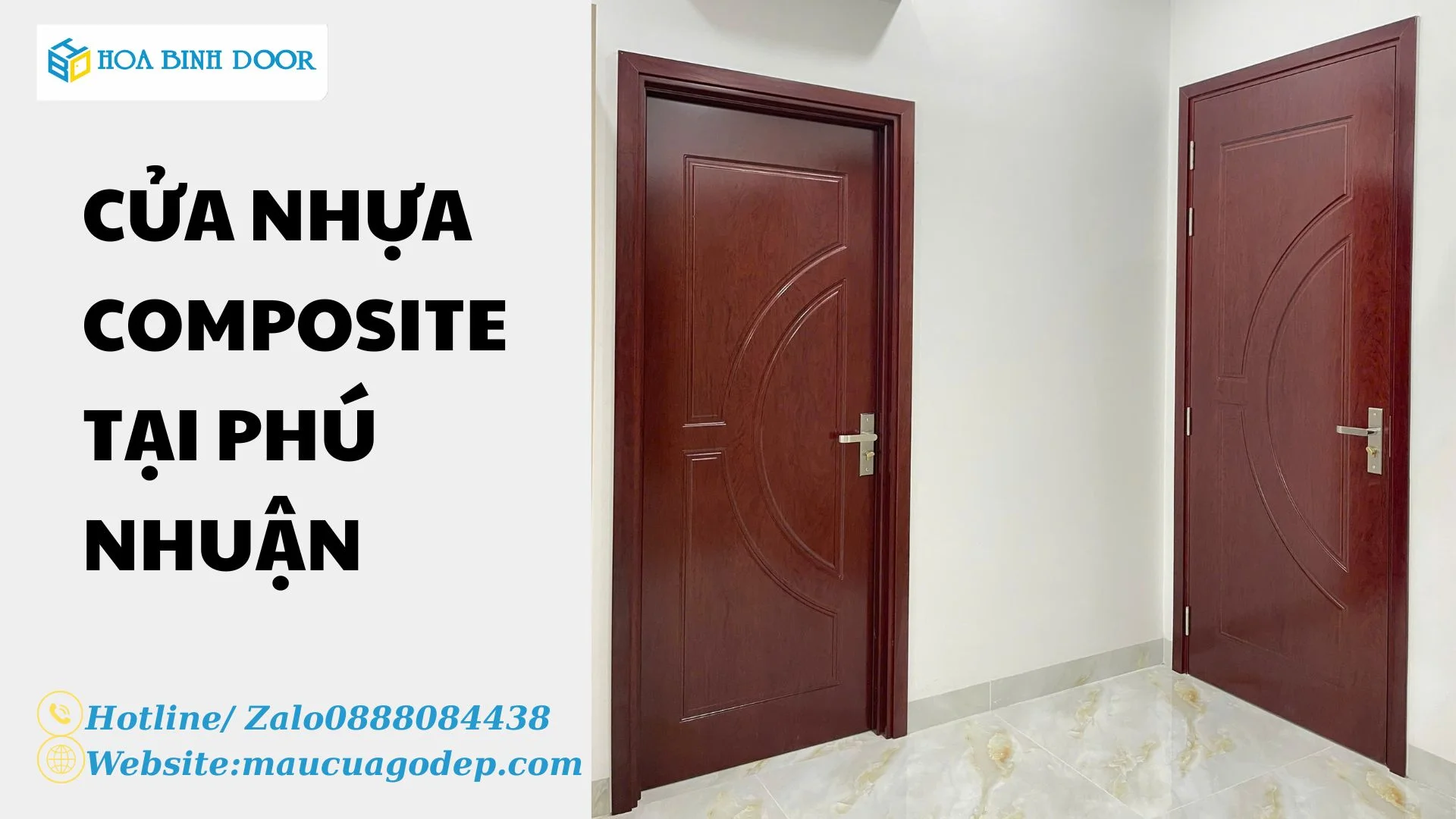 Mẫu cửa nhựa composite cho phòng ngủ tại Phú Nhuận