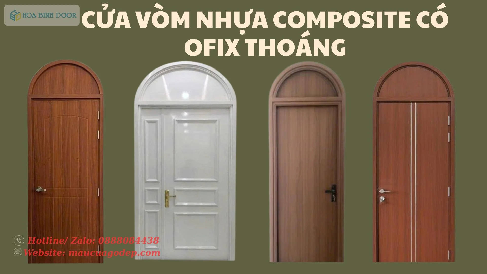 Tổng hợp những mẫu cửa vòm nhựa composite có ô thoáng tại Hồ Chí Minh