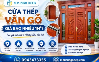 cửa thép vân gỗ giá bao nhiêu 1m2