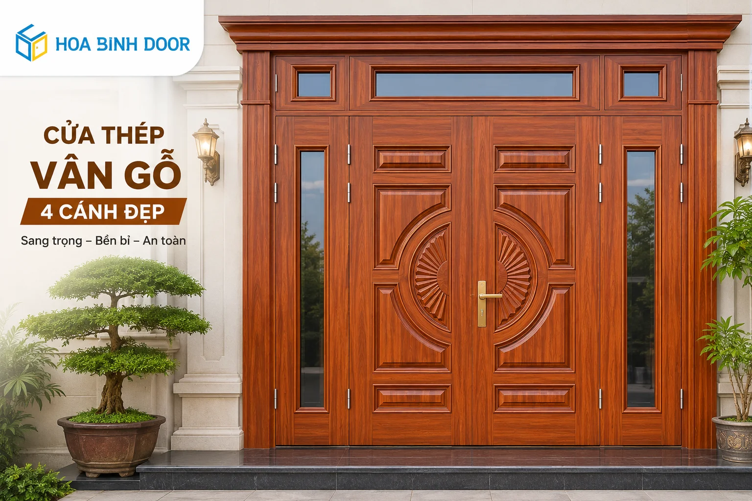 cửa thép vân gỗ giá bao nhiêu 1m2