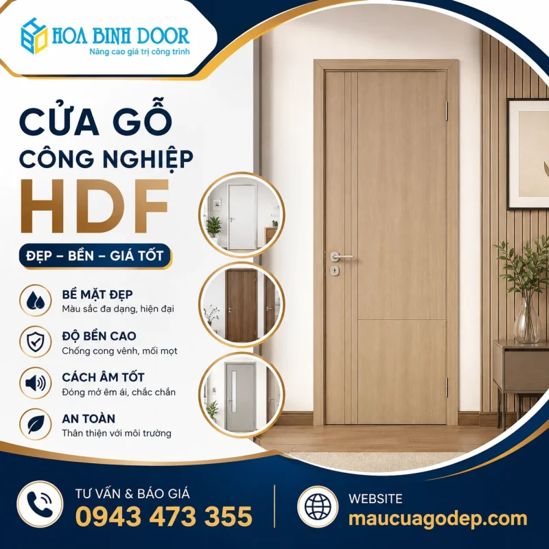 Báo Giá Cửa Gỗ Công Nghiệp HDF