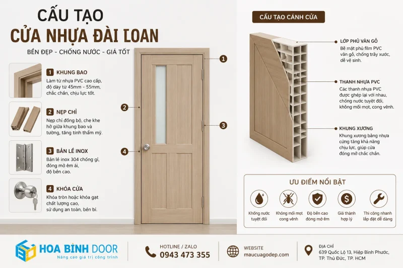 Giá Cửa Nhựa Đài Loan Tại Hóc Môn