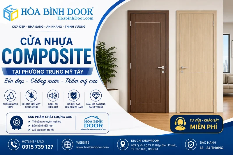 Giá cửa nhựa composite tại phường Trung Mỹ Tây