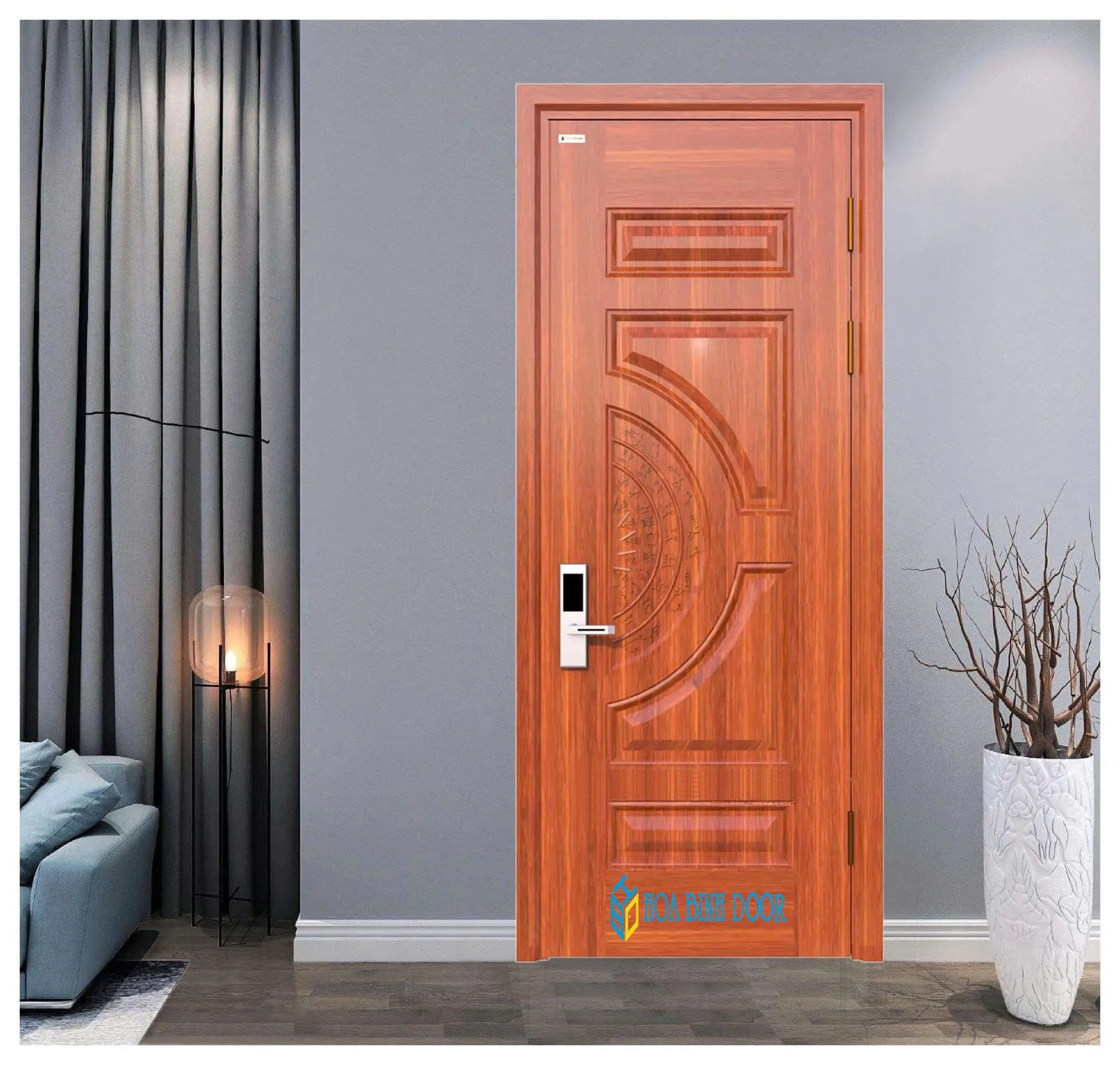 cửa thép vân gỗ giá bao nhiêu 1m2