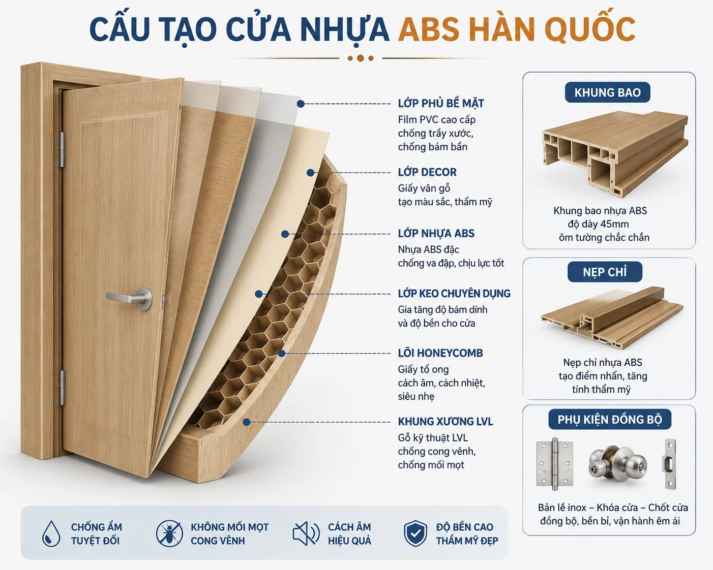 Cấu Tạo Cửa Nhựa Abs Hàn Quốc
