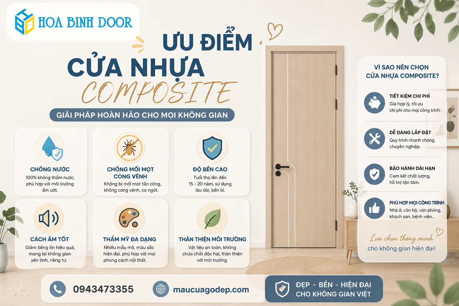Giá Cửa Nhựa Composite Tại Phường Phú Định.