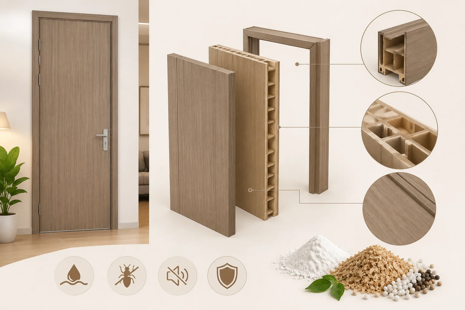 Giá Cửa Nhựa Composite Tại Xã Vĩnh Lộc.