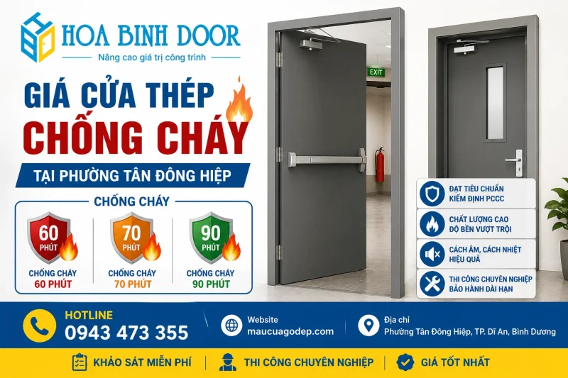 Giá Cửa Thép Chống Cháy Tại Phường Tân Đông Hiệp