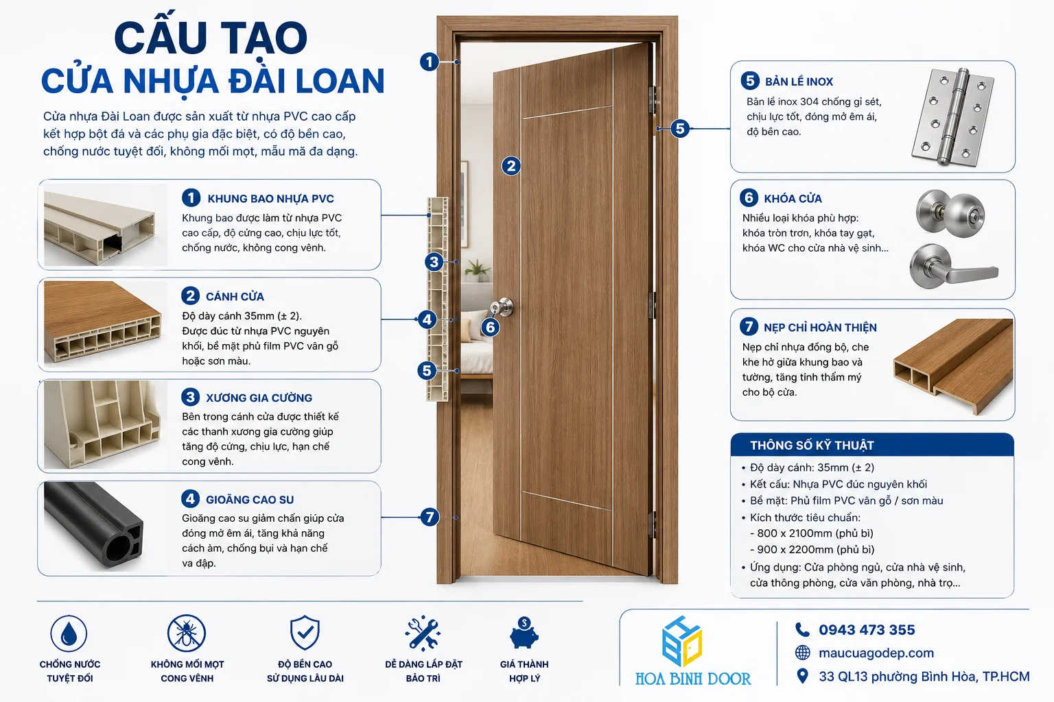 cửa nhựa Đài Loan tại phường Tân Sơn Nhì