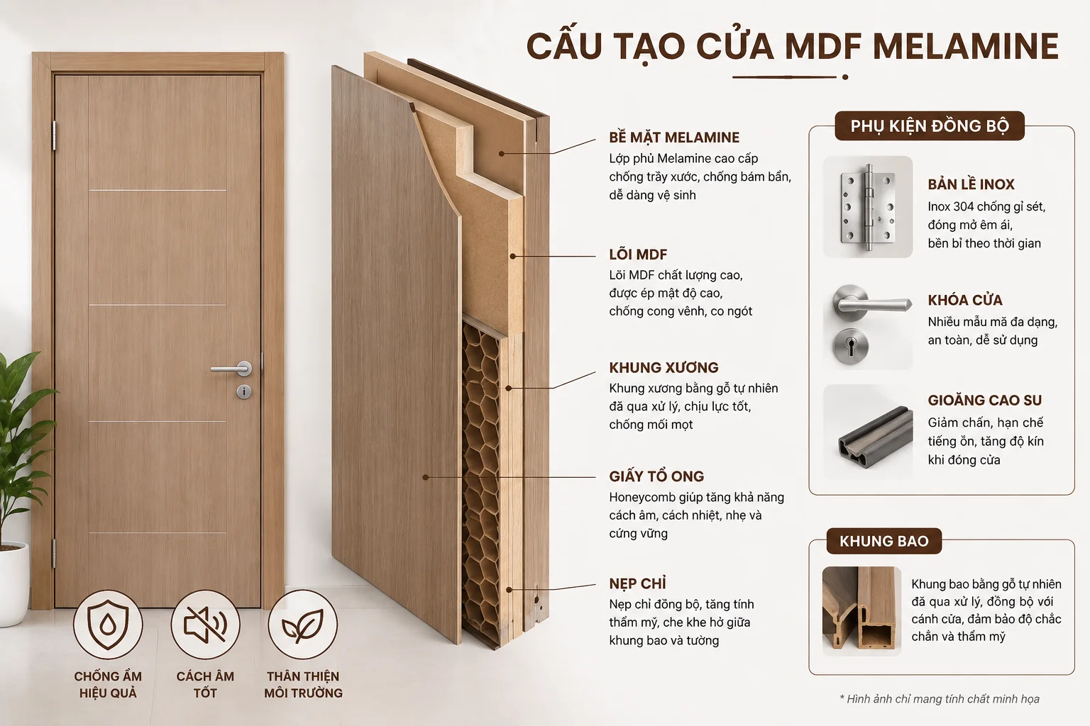 giá cửa MDF Melamine tại phường Bình Hòa