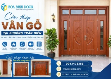 Cửa Thép Vân Gỗ Tại Phường Trấn Biên