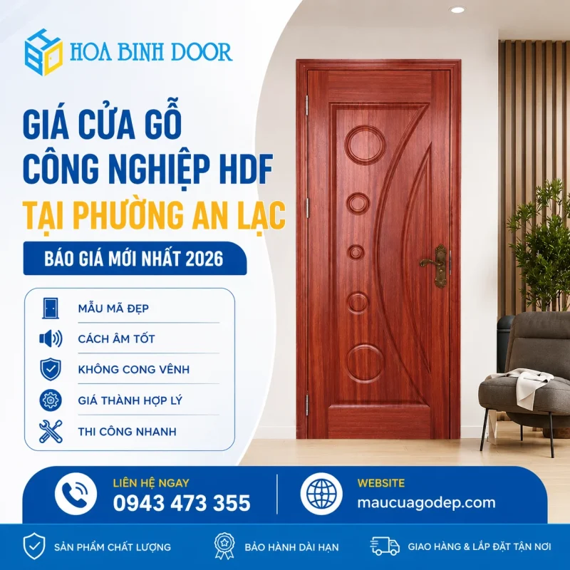 Giá Cửa Gỗ Công Nghiệp Hdf Tại Phường An Lạc