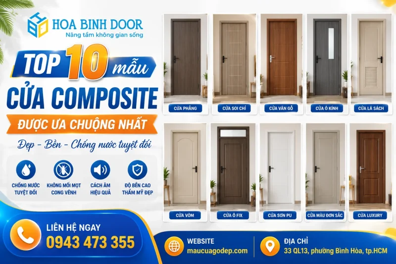 Top 10 Mẫu Cửa Nhựa Composite được ưa Chuộng 2026