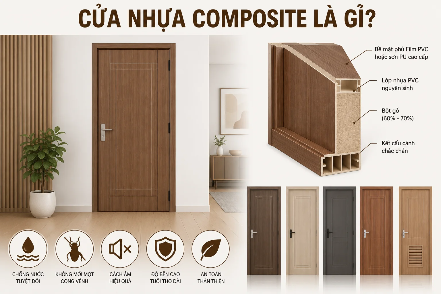 Top 10 Mẫu Cửa Nhựa Composite được ưa Chuộng 2026